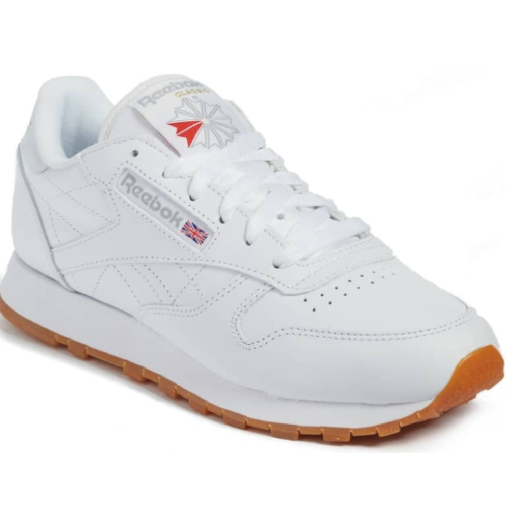 Reebok Classic Leather Sneaker in White and Gum
